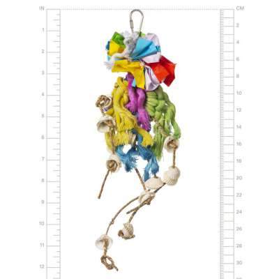 Prevue Pet Products Ropes & Shell Ring Bird Toy