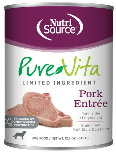 NutriSource® PureVita™ Pork Entrée Limited Ingredient Wet Dog Food