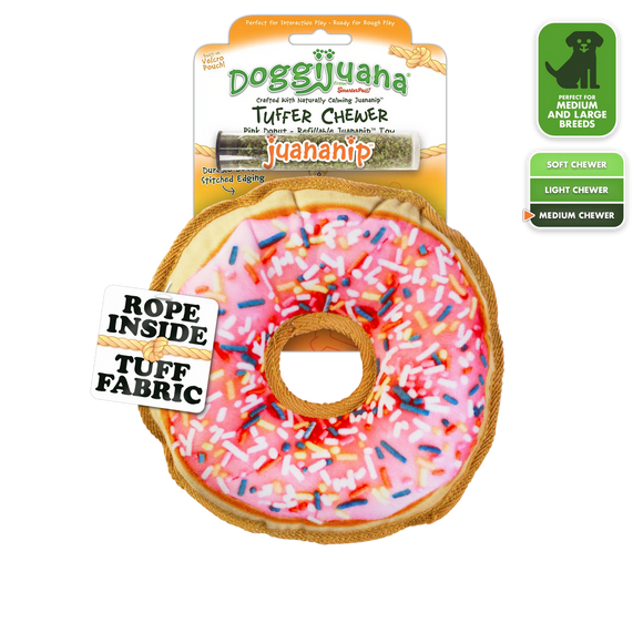 Doggijuana Tuffer Chewer Refillable Donut Toy