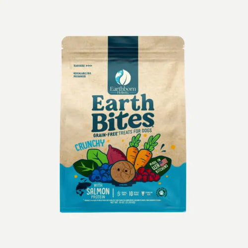 Earthborn Holistic EarthBites Crunchy Salmon Meal Recipe Baked Dog Treats (2 Lb)