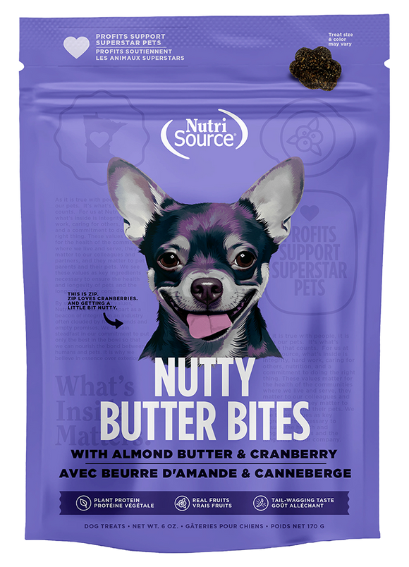 NutriSource Nutty Butter Bites Almond Butter & Cranberry Nutty Butter Bites Dog Treats