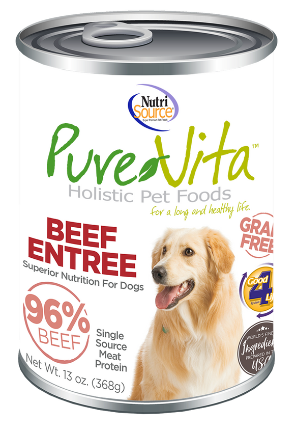 NutriSource® PureVita™ Grain Free Real Beef Entree Canned Dog Food